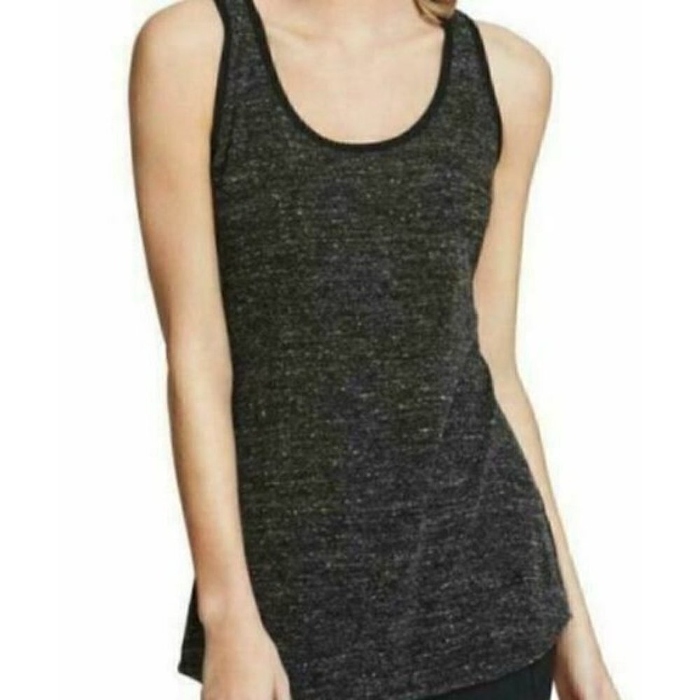 CABI Womens XS Glee Charcoal Gray Racerback Knit Tank Top Style #932 Workout